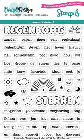 CarlijnDesign Stempels Regenboog & Sterren (CDST-0062) (DISCONTINUED) CarlijnDesign Stempels Regenboog & Sterren (CDST-0062) (DISCONTINUED)