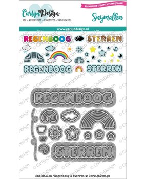CarlijnDesign Snijmallen Regenboog & Sterren (CDSN-0101) (DISCONTINUED)