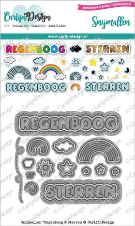 CarlijnDesign Snijmallen Regenboog & Sterren (CDSN-0101) (DISCONTINUED) CarlijnDesign Snijmallen Regenboog & Sterren (CDSN-0101) (DISCONTINUED)