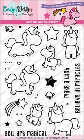 CarlijnDesign Stempels Miss Sparkles Unicorns (CDJD-0010) (DISCONTINUED)