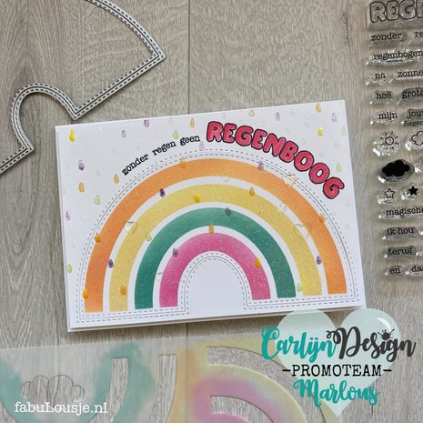CarlijnDesign Clear Stamps Regenboog & Sterren (CDST-0062) (DISCONTINUED) CarlijnDesign Clear Stamps Regenboog & Sterren (CDST-0062) (DISCONTINUED)