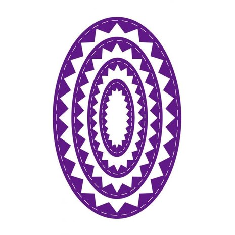 Gemini Inverted Stitched ZigZag Oval Elements Dies (GEM-MD-ELE-ISZO) (DISCONTINUED)