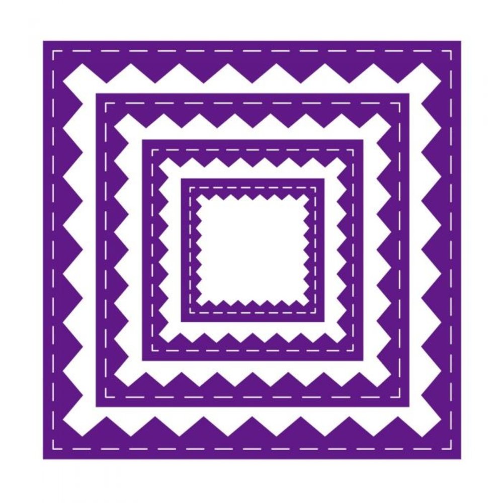 Gemini Inverted Stitched ZigZag Square Elements Dies (GEM-MD-ELE-ISZS) (DISCONTINUED)