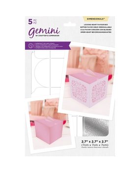 Gemini Locking Heart Favour Box Dimensionals Die & Stencil (GEM-MD-DIM-LOC) (DISCONTINUED)