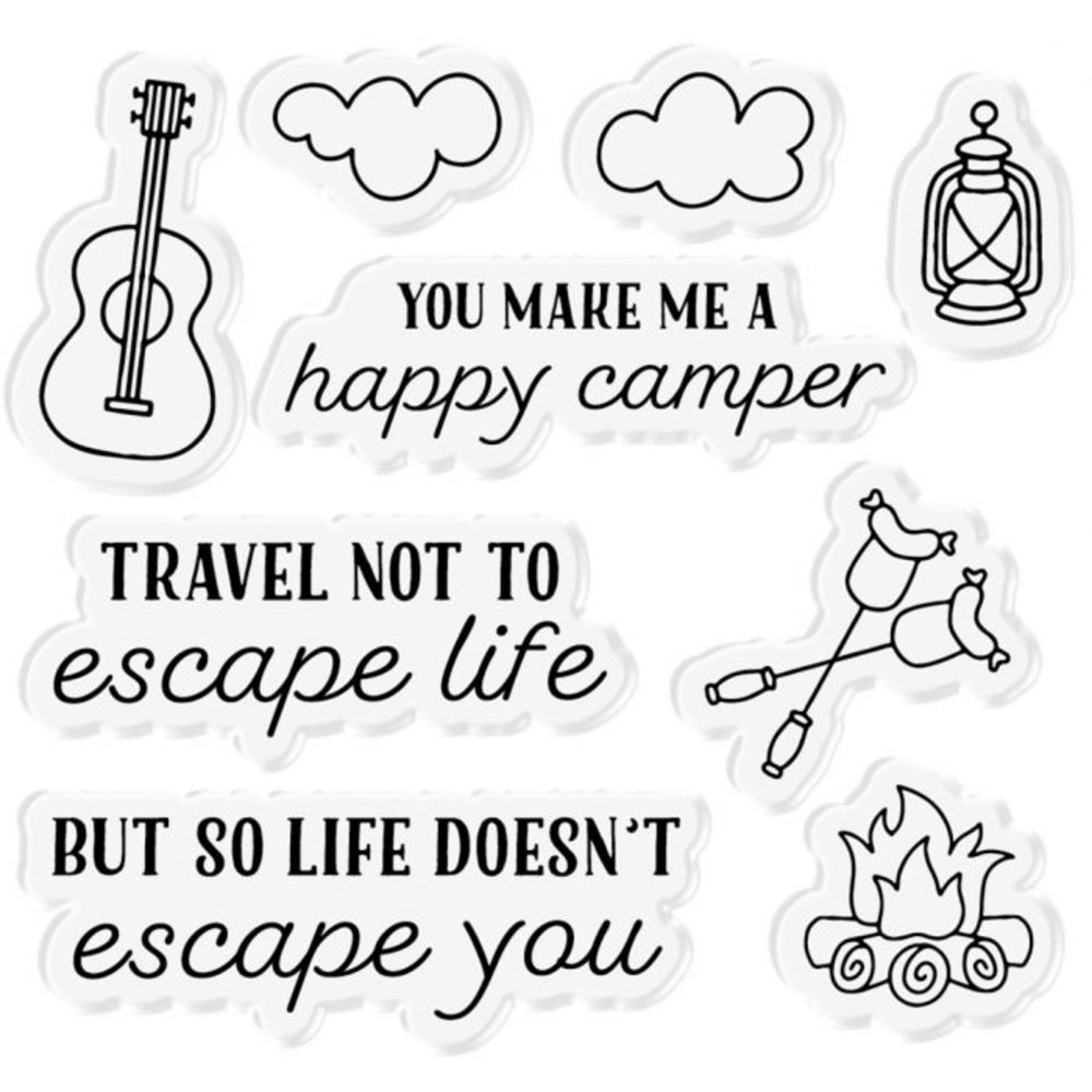 Gemini Go Camping Stamp & Die (GEM-STD-GOCAMP) (OUTLET)