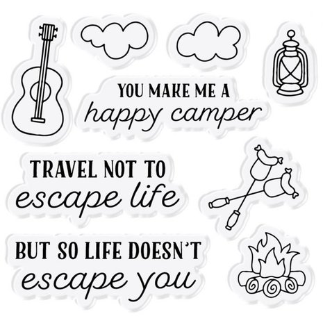 Gemini Go Camping Stamp & Die (GEM-STD-GOCAMP) (OUTLET)