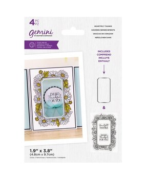 Gemini Heartfelt Thanks Stamp & Die (GEM-STD-HEATH) (OUTLET)