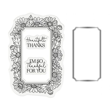 Gemini Heartfelt Thanks Stamp & Die (GEM-STD-HEATH) (OUTLET)