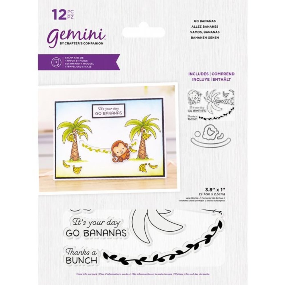 Gemini Go Bananas Stamp & Die (GEM-STD-PSGOBA) (OUTLET)