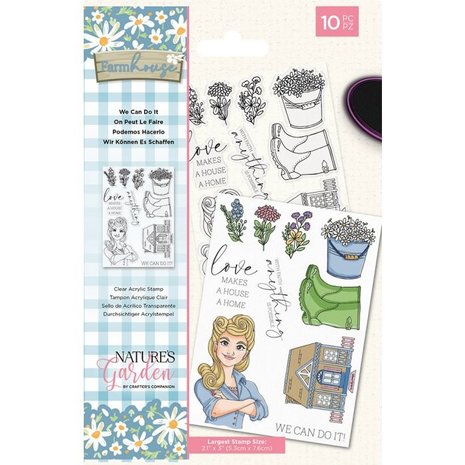 Crafter's Companion Farmhouse We Can Do It Clear Stamps (NG-FH-CA-WCDI) (OUTLET) Crafter's Companion Farmhouse We Can Do It Clear Stamps (NG-FH-CA-WCDI) (OUTLET)