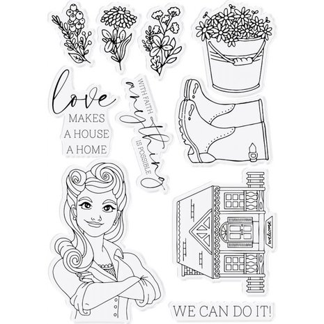 Crafter's Companion Farmhouse We Can Do It Clear Stamps (NG-FH-CA-WCDI) (OUTLET) Crafter's Companion Farmhouse We Can Do It Clear Stamps (NG-FH-CA-WCDI) (OUTLET)