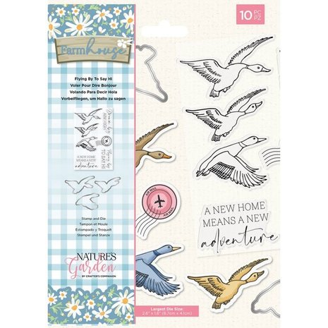 Crafter's Companion Farmhouse Flying By To Say Hi Stamp & Die (NG-FH-STD-FBSH) (OUTLET) Crafter's Companion Farmhouse Flying By To Say Hi Stamp & Die (NG-FH-STD-FBSH) (OUTLET)