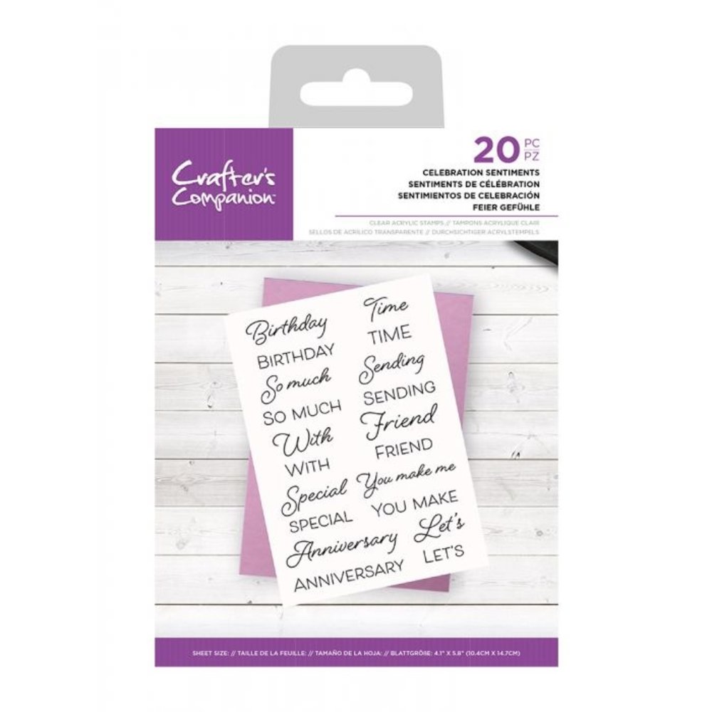 Crafter's Companion Celebration Sentiments Clear Stamps (CC-ST-CA-CELSE) (OUTLET) Crafter's Companion Celebration Sentiments Clear Stamps (CC-ST-CA-CELSE) (OUTLET)