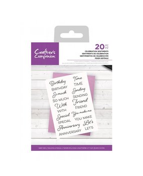 Crafter's Companion Celebration Sentiments Clear Stamps (CC-ST-CA-CELSE) (OUTLET)