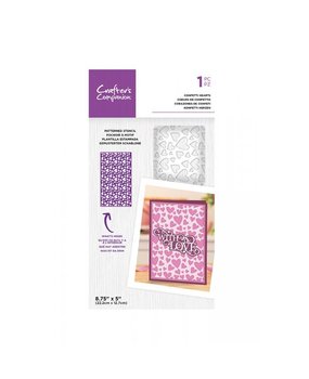 Crafter's Companion Confetti Hearts Patterned Stencils (CC-STEN-CONFHE) (OUTLET)