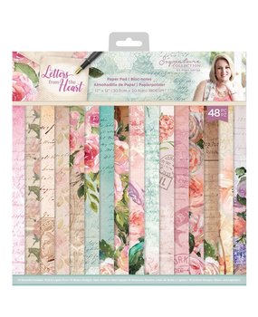 Crafter's Companion Letters From The Heart 12x12 Inch Paper Pad (S-LFTH-PAD12) (OUTLET)