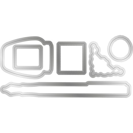 Crafter's Companion Letters from The Heart Traditional Postcard Stamp & Die (S-LFTH-STD-TRAP) (OUTLET)