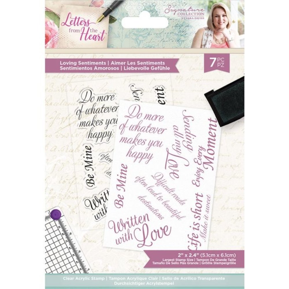 Crafter's Companion Letters from The Heart Loving Sentiments Clear Stamps (S-LFTH-ST-LOSE) (OUTLET)