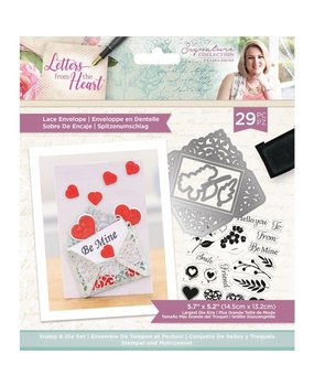 Crafter's Companion Letters from The Heart Lace Envelope Stamp & Die (S-LFTH-STD-LACE) (OUTLET)