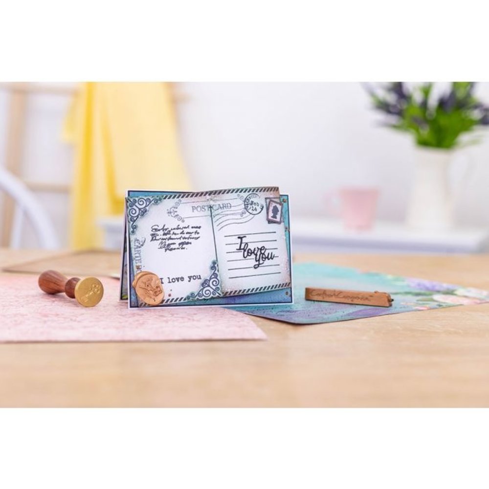 Crafter's Companion Letters from The Heart Traditional Postcard Stamp & Die (S-LFTH-STD-TRAP) (OUTLET)