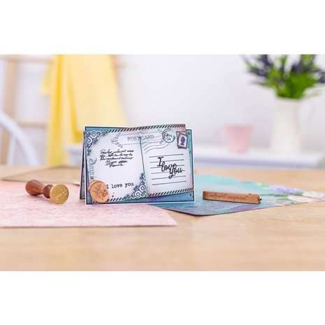 Crafter's Companion Letters from The Heart Traditional Postcard Stamp & Die (S-LFTH-STD-TRAP) (OUTLET)