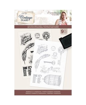 Crafter's Companion Vintage Diary Perfectly Parisian Clear Stamps (S-VD-STP-PERPA) (OUTLET)