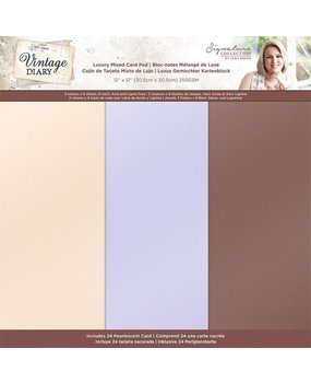 Crafter's Companion Vintage Diary 12x12 Inch Luxury Pearl Paper Pad (S-VD-PEARLPAD12) (OUTLET)