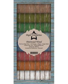 Paper Favourites Distressed Wood Slim Paper Pack (PFS012) (DISCONTINUED)