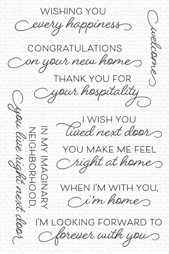 My Favorite Things Right at Home Clear Stamps (CS-567) (OUTLET)