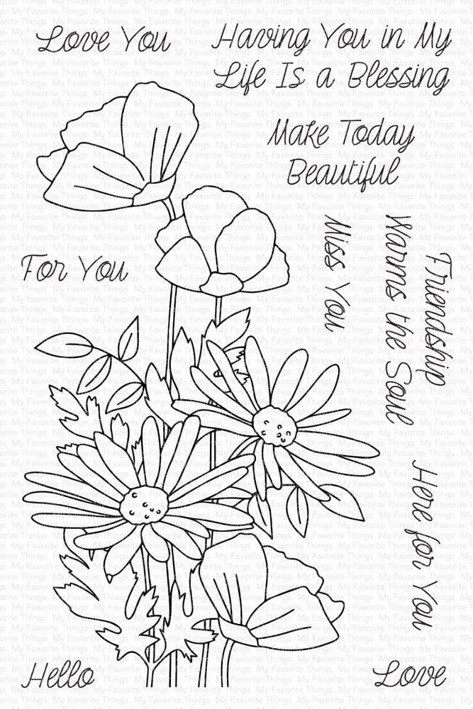 My Favorite Things Freshly Picked Bouquet Clear STamps (CS-568) (OUTLET)