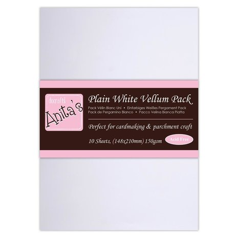 Anita's A5 Parchment Vellum Plain White (10pcs) (PMA 162004) Anita's A5 Parchment Vellum Plain White (10pcs) (PMA 162004)