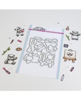 Heffy Doodle Pandtastic Painters Dies (HFD0334) (OUTLET)