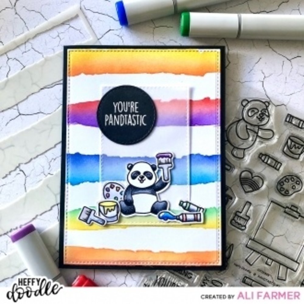 Heffy Doodle Pandtastic Painters Dies (HFD0334) (OUTLET)
