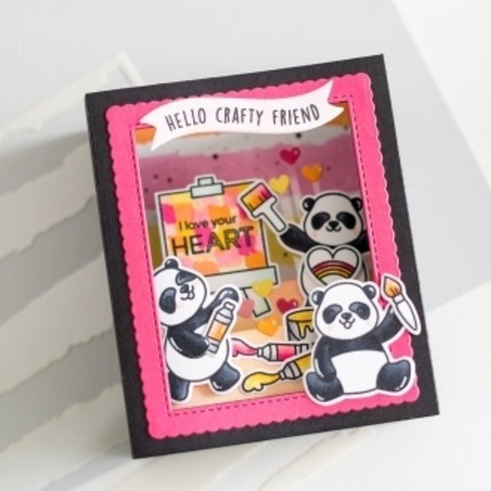 Heffy Doodle Pandtastic Painters Dies (HFD0334) (OUTLET)