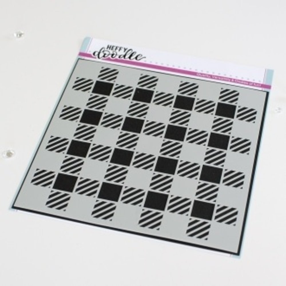 Heffy Doodle Aint So Plaid Stencil (HFD0355) (DISCONTINUED)