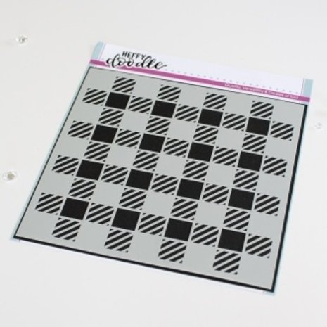 Heffy Doodle Aint So Plaid Stencil (HFD0355) (DISCONTINUED)