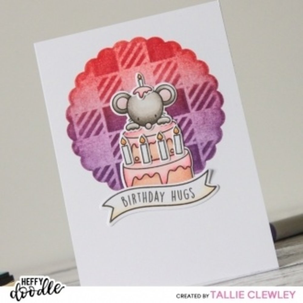 Heffy Doodle Aint So Plaid Stencil (HFD0355) (DISCONTINUED)