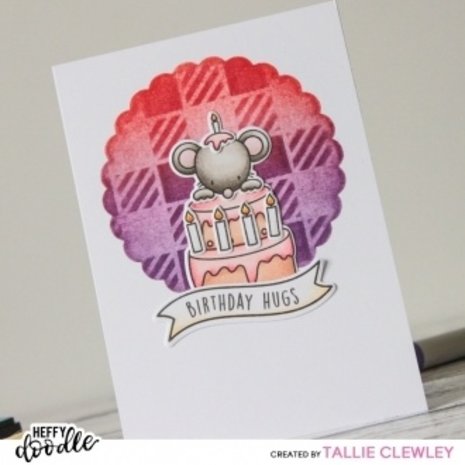 Heffy Doodle Aint So Plaid Stencil (HFD0355) (DISCONTINUED)