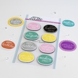 Heffy Doodle Pebble Sentiments Clear Stamps (HFD0364) (OUTLET)