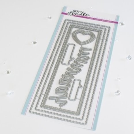Heffy Doodle Sweet Scalloped Slimline Dies (HFD0368) (DISCONTINUED)