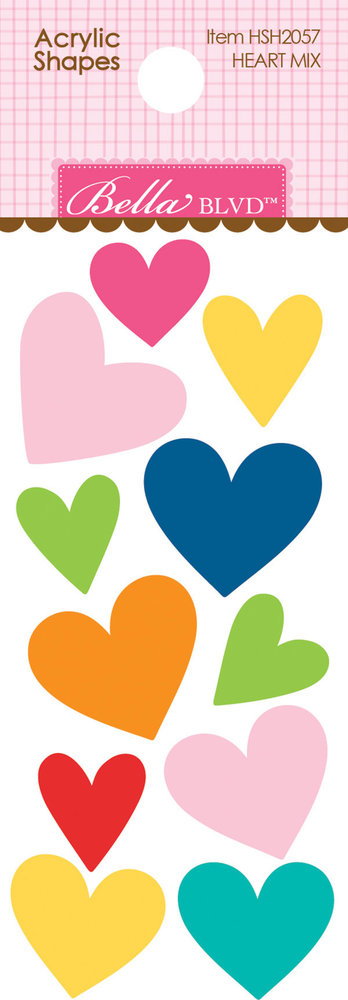 Bella BLVD Heart Mix Acrylic Shapes (BB2057) (OUTLET)