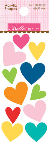 Bella BLVD Heart Mix Acrylic Shapes (BB2057) (DISCONTINUED)