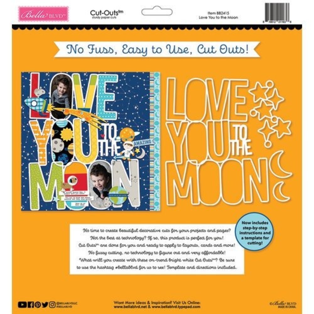 Bella BLVD Love You to the Moon Cut Outs (BB2415) (DISCONTINUED)