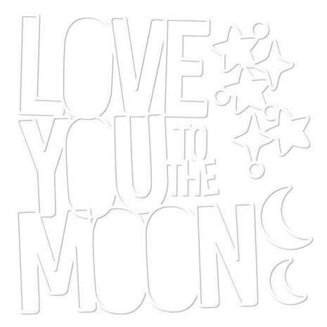 Bella BLVD Love You to the Moon Cut Outs (BB2415) (OUTLET)