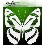 Picket Fence Studios Flutter Butterfly 6x6 Inch Stencil (SC-184) (OUTLET)