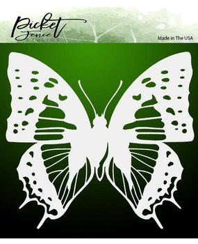 Picket Fence Studios Dart Butterfly 6x6 Inch Stencil (SC-187) (OUTLET)