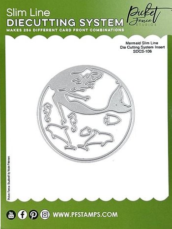 Picket Fence Studios Mermaid Slim Line 6x6 Inch Die Cutting System Insert (SDCS-106) (OUTLET) Picket Fence Studios Mermaid Slim Line 6x6 Inch Die Cutting System Insert (SDCS-106) (OUTLET)