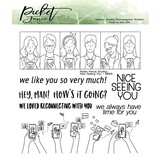 Picket Fence Studios Nice Seeing You 6x6 Inch Clear Stamps (BB-169) (OUTLET)