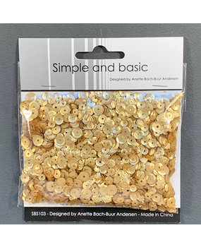 Simple and Basic Gold Sequin Mix (SBS103) (OUTLET)