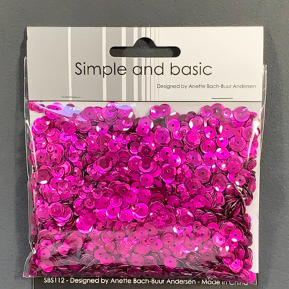 Simple and Basic Hot Pink Sequin Mix (SBS112) (OUTLET)